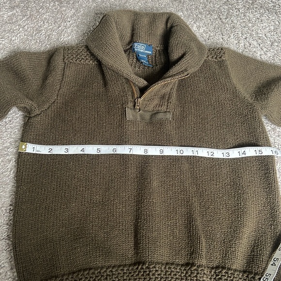 Olive green heavy sweater for boys - Picture 4 of 6